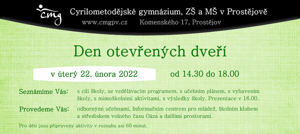 den otevrenych dveri gymnazia a zs unor 2022